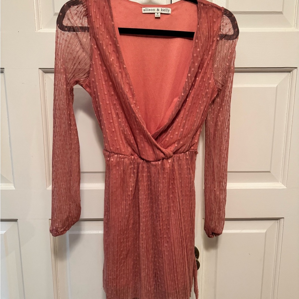 Allison & Kelly Sheer Pink Dress